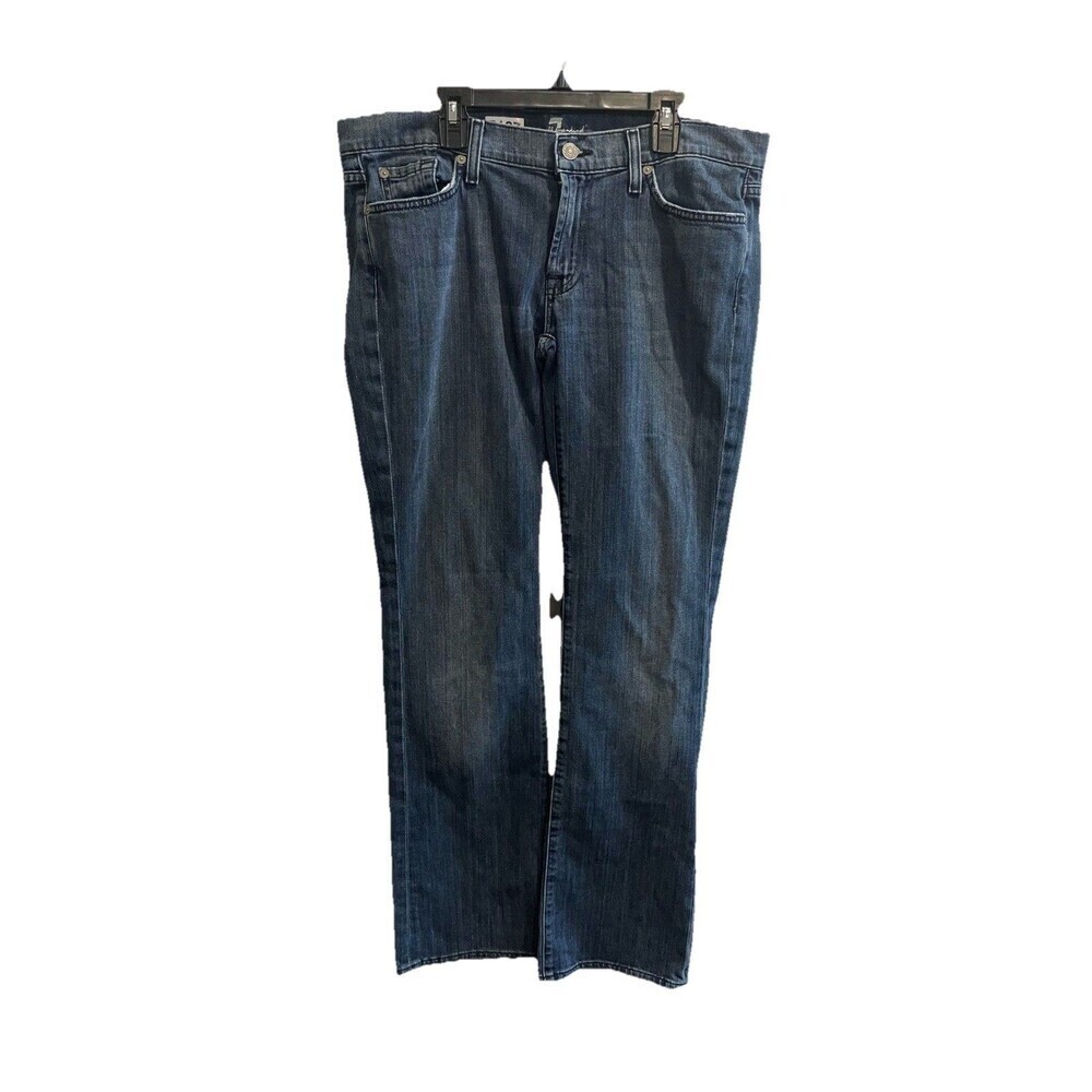 7 For All Mankind Womens Navy Blue Jeans 36 x 34 A Pocket Medium Flap Pocket